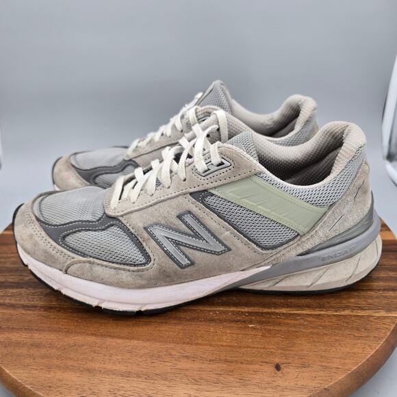New Balance 990v5 Shoes Mens 9 2E Wide Gray Suede Leather USA Athletic Sneakers main image 4